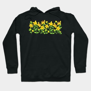 St. John's Wort Flowers - Yellow Floral Artwork Hoodie